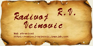 Radivoj Veinović vizit kartica
